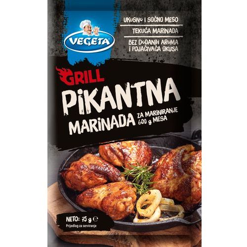 Vegeta Grill pikantna marinada, začin vrećica 75 g KRATAK ROK slika 1