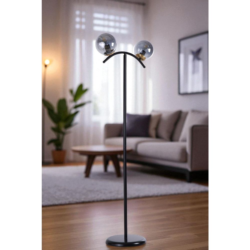 Opviq Podna lampa 930, siva, crna slika 1