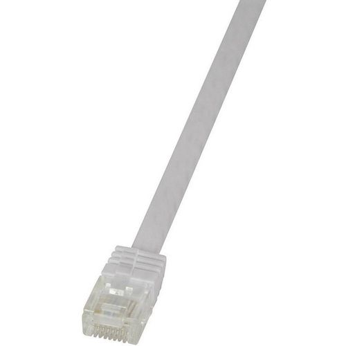 LogiLink CF2111U RJ45 mrežni kabel, Patch kabel cat 6 U/UTP 20.00 m bijela visokofleksibilan 1 St. slika 1