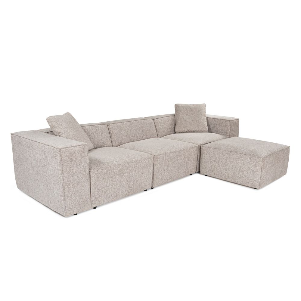 Lora (L1-O1-1R-POUFFE) - Ugao Sofa Mocha Mocha slika 5