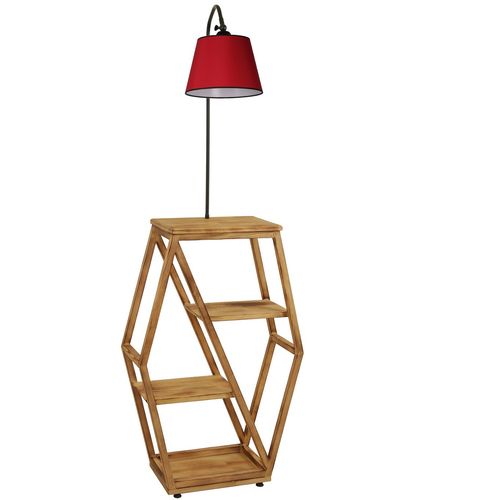 Asos Yanık Lambader Pramit Kırmızı Abajurlu Red Floor Lamp slika 2