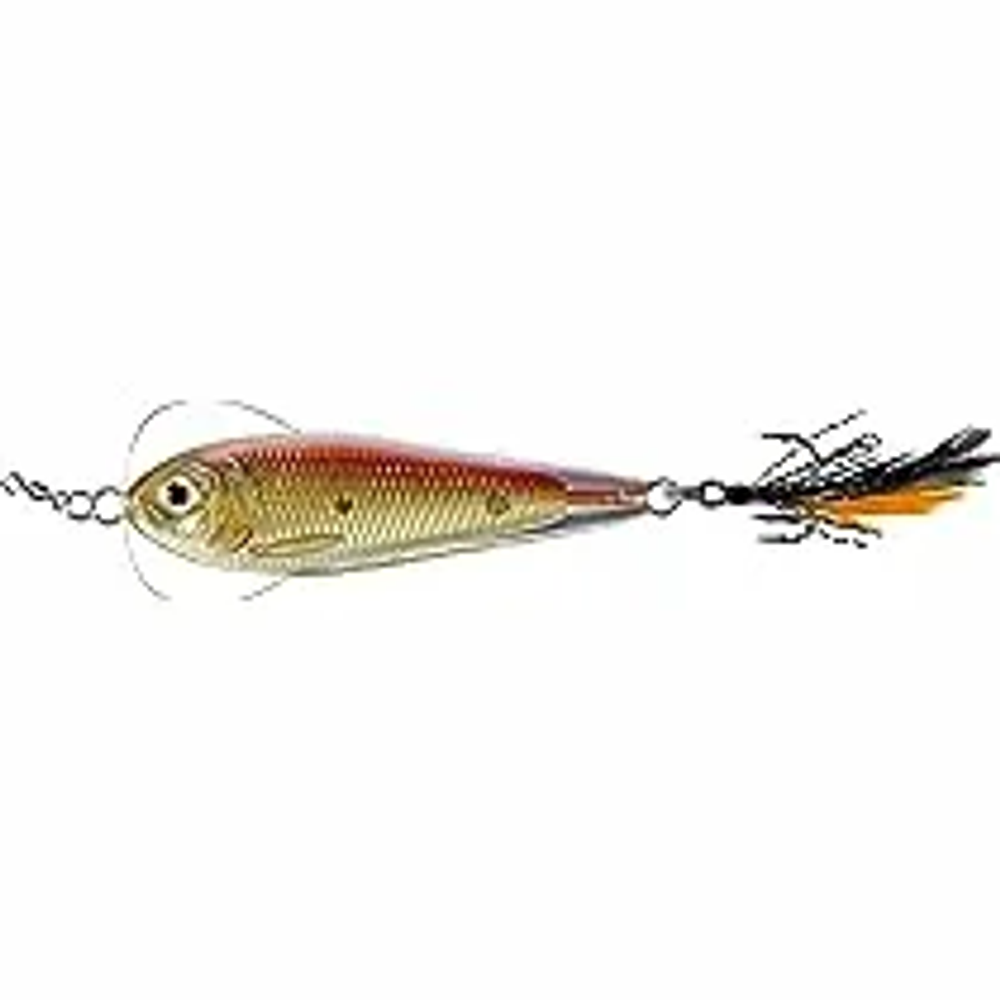 LiveTarget metalna varalica Flutter Shad (Jigging Spoon) Gold Red 70mm 28g (FSJ70SK223) slika 1