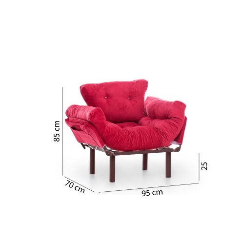 Nitta Single - Maroon Wing Chair slika 13