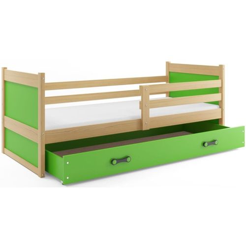 Drveni dečiji krevet Rico - bukva - zeleni - 200x90cm slika 2