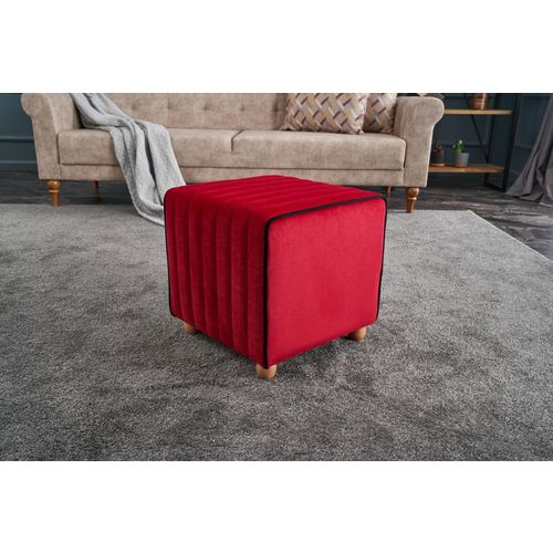 Atelier Del Sofa Tabure, Crvena, Mona Puf - Red slika 1