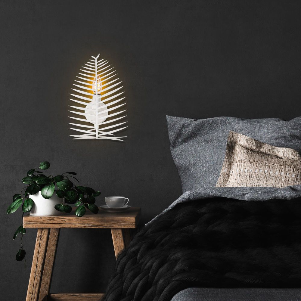 Zidna Lampa Leaf - 15323, boje: Bijela slika 3