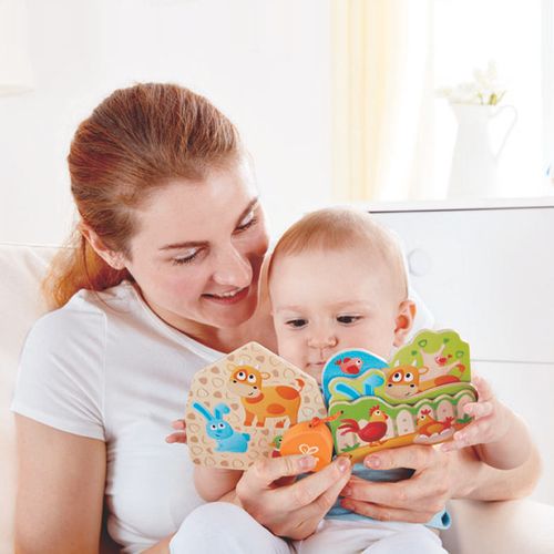 Hape Drvena edukativna knjiga Baby's Farm Animal Book E0046A  slika 3