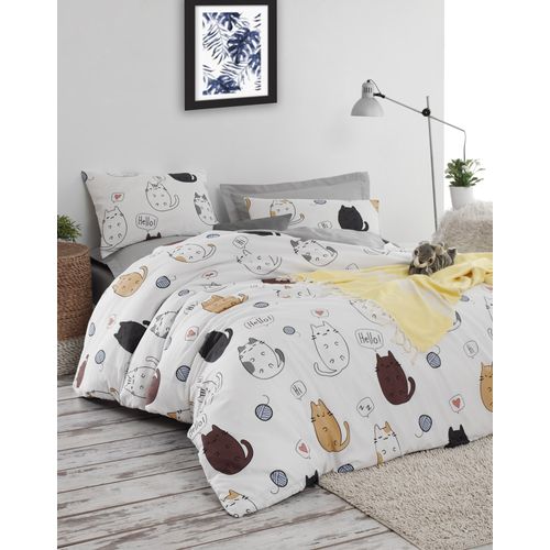 L'essential Maison Hello Cats - White White
Brown
Grey Double Quilt Cover Set slika 1