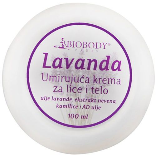 Biobody Lavanda umirujuća krema za lice i telo 100ml slika 1