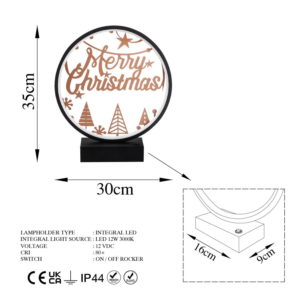 Stolna Lampa XMAS4 Black Copper slika 9