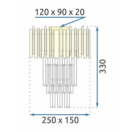 TOOLIGHT ZLATNA KRISTALNA ZIDNA SVIJETILJKA 312357 slika 12