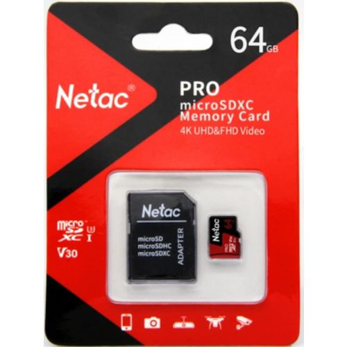 Netac Micro SDXC 64GB P500 Extreme Pro NT02P500PRO-064G-R + SD adapter slika 1