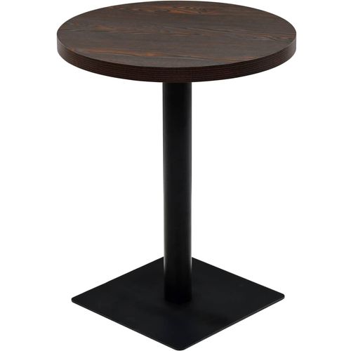 Okrugli stol za bistro od MDF-a i čelika 60 x 75 cm tamni pepeljasti slika 25