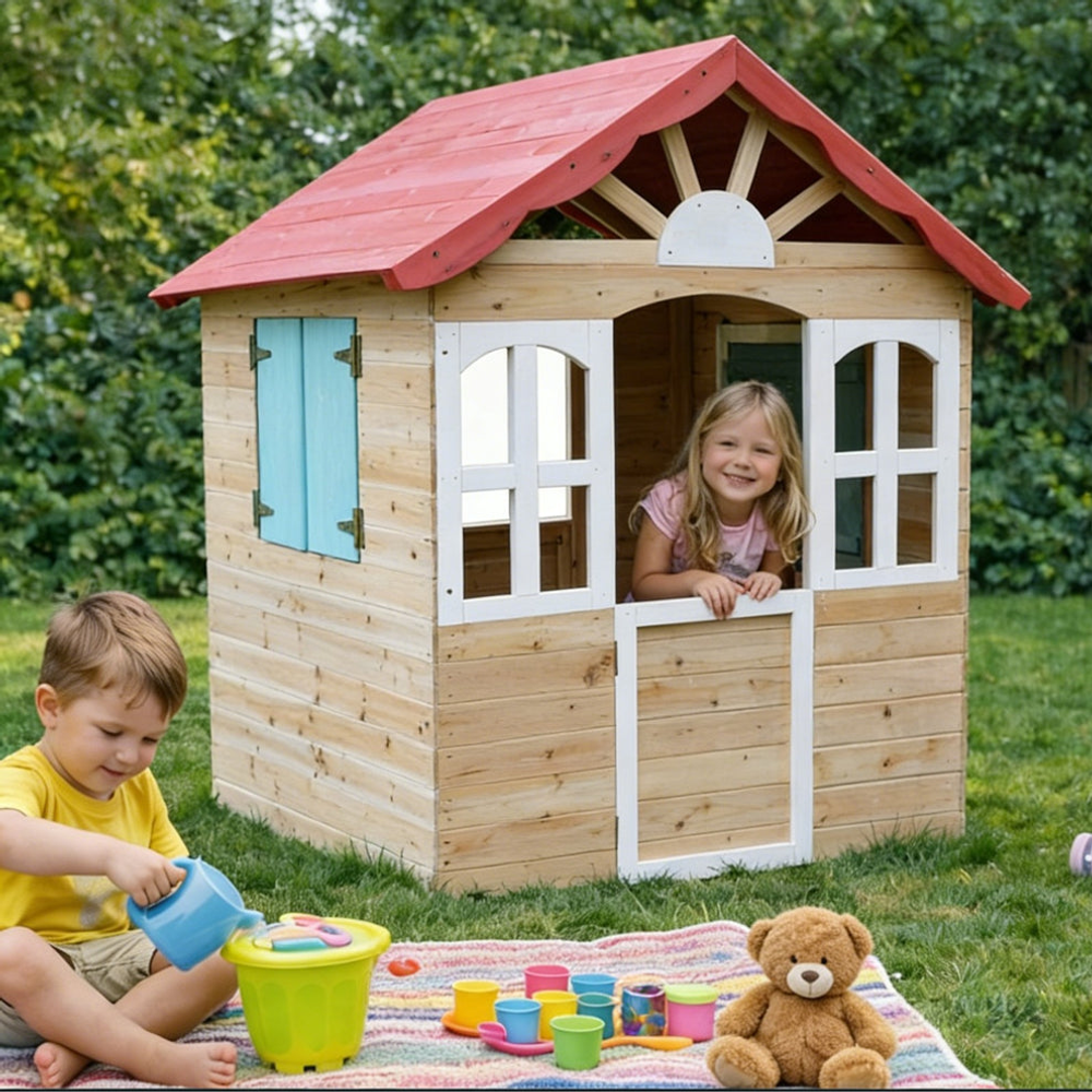 Kinder Home Drvena dječija kućica Natur slika 1