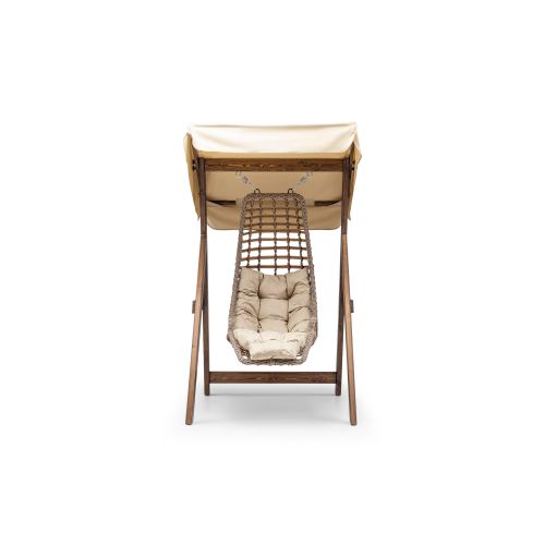 Goreme - Cream Cream Garden Single Swing Chair slika 2