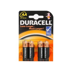 Baterija LR 6 alkalna Duracell AA 1/4 blister