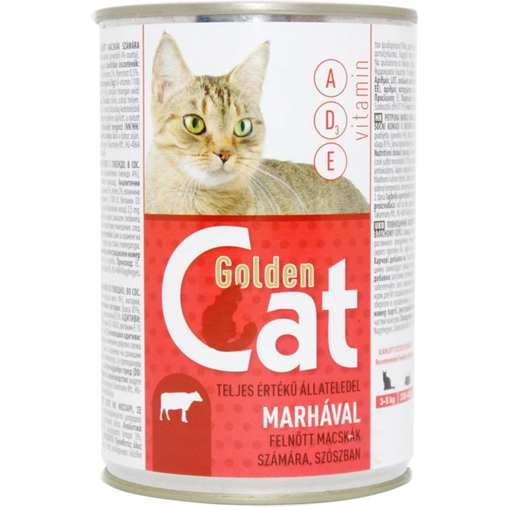 Hrana za mačke 415gr govedina - GOLDEN CAT slika 1