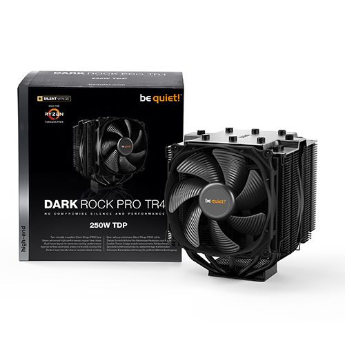 be quiet! BK023 Dark Rock PRO TR4, 250W TDP, Designed for AMD sTRX4 and TR4 with up to 32 cores, Advanced high-performance copper heat pipes slika 1