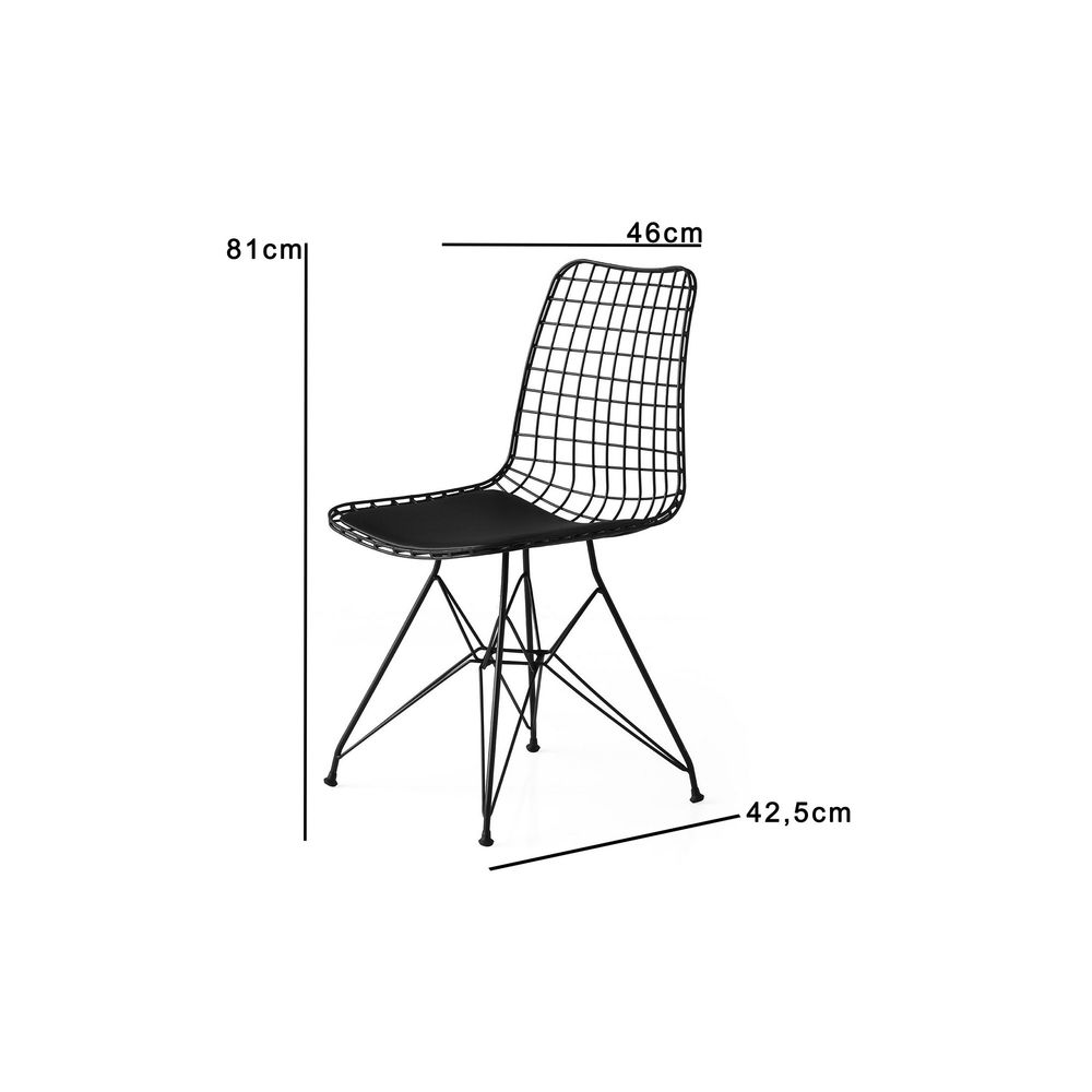 Tivoli 271 V2 Crna Stolica Set (2 Komada) slika 4