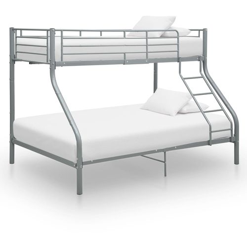 Okvir za krevet na kat sivi metalni 140 x 200 / 90 x 200 cm slika 38