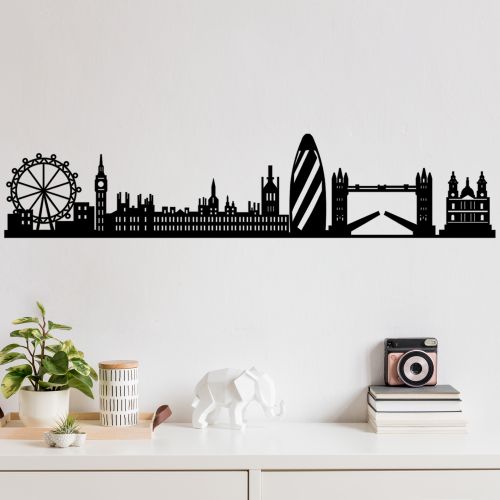 Wallity Metalna zidna dekoracija, London Skyline slika 1