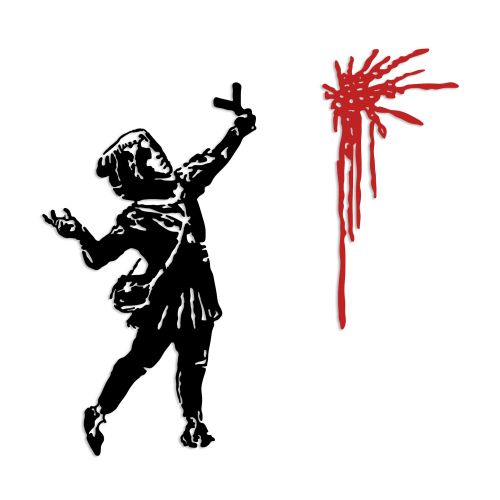 Wallity Metalna zidna dekoracija Banksy Metal 09 slika 6