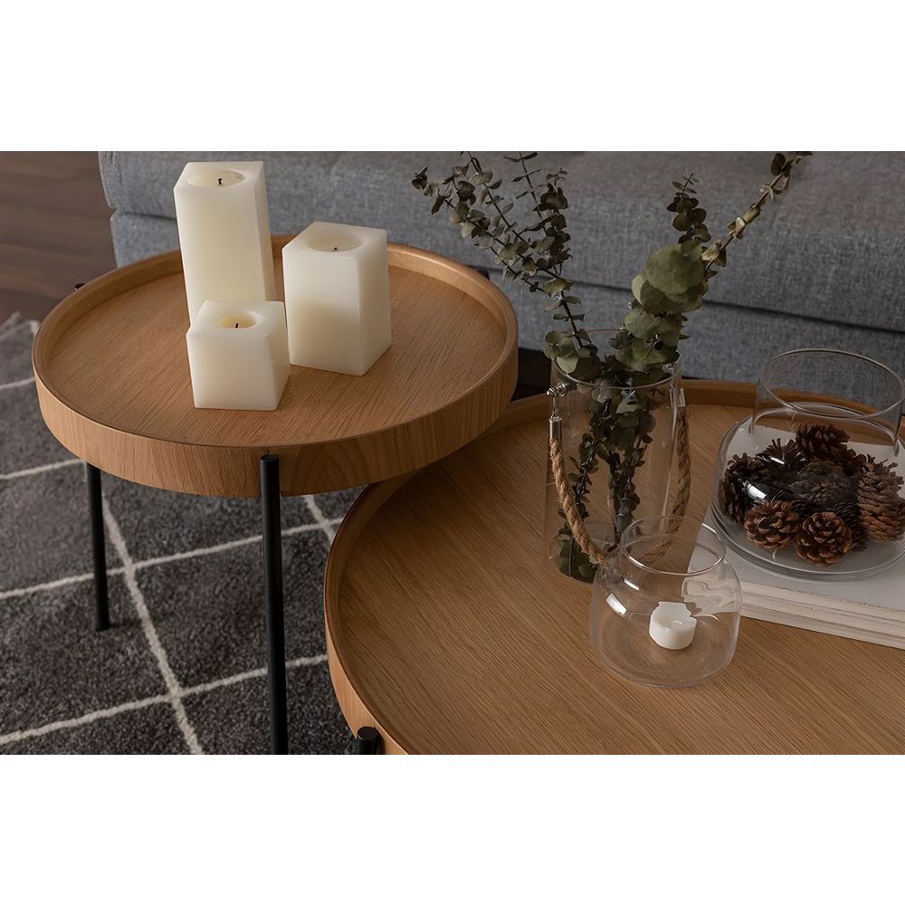 Nesting table Ronda - Set od 2 komada, prirodne boje slika 8