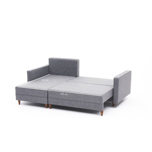 Aydam Left - Grey Grey Corner Sofa-Bed slika 8