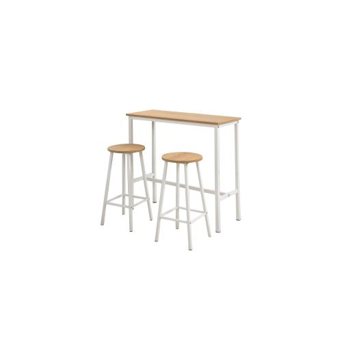 Mola Set 100 - Karina White White Bar Table & Stool Set (3 Pieces) slika 4