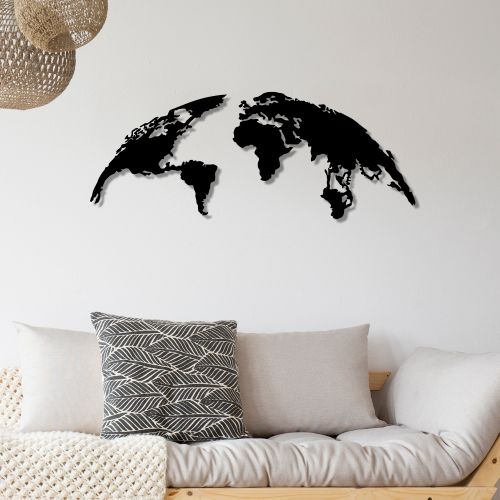 Wallity Metalna zidna dekoracija, World Map Medium slika 2