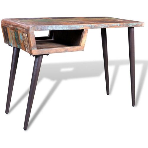 Radni stol od obnovljenog drva sa željeznim nogama slika 5