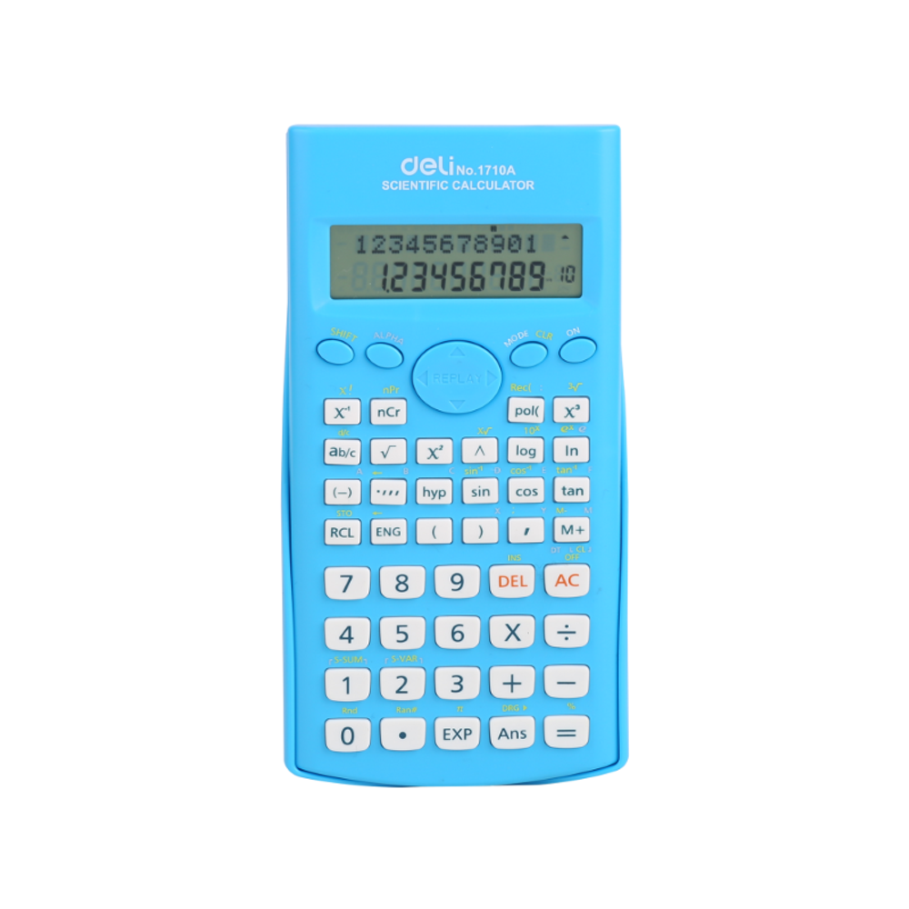 KALKULATOR MATEMATIČKI DELI PLAVI E1710A slika 1
