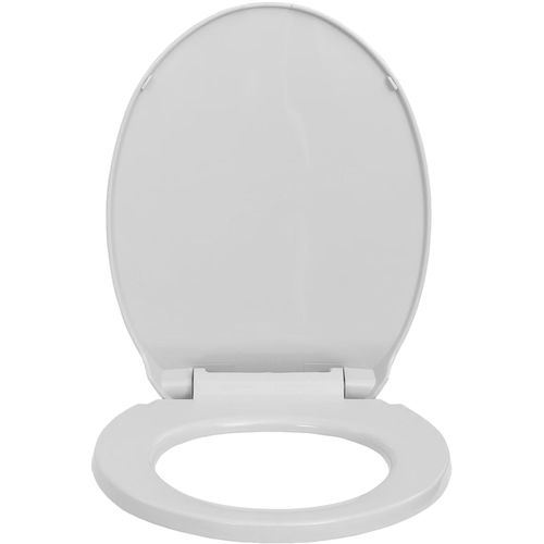 Toaletna daska s mekim zatvaranjem svjetlosiva ovalna slika 12