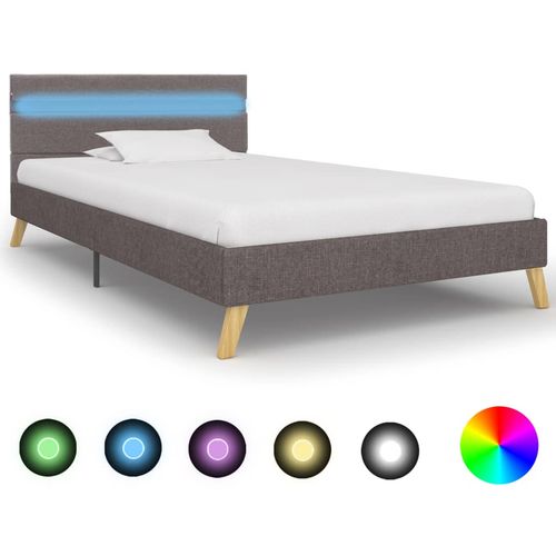 Okvir za krevet od tkanine LED svjetlosivi 100 x 200 cm slika 36