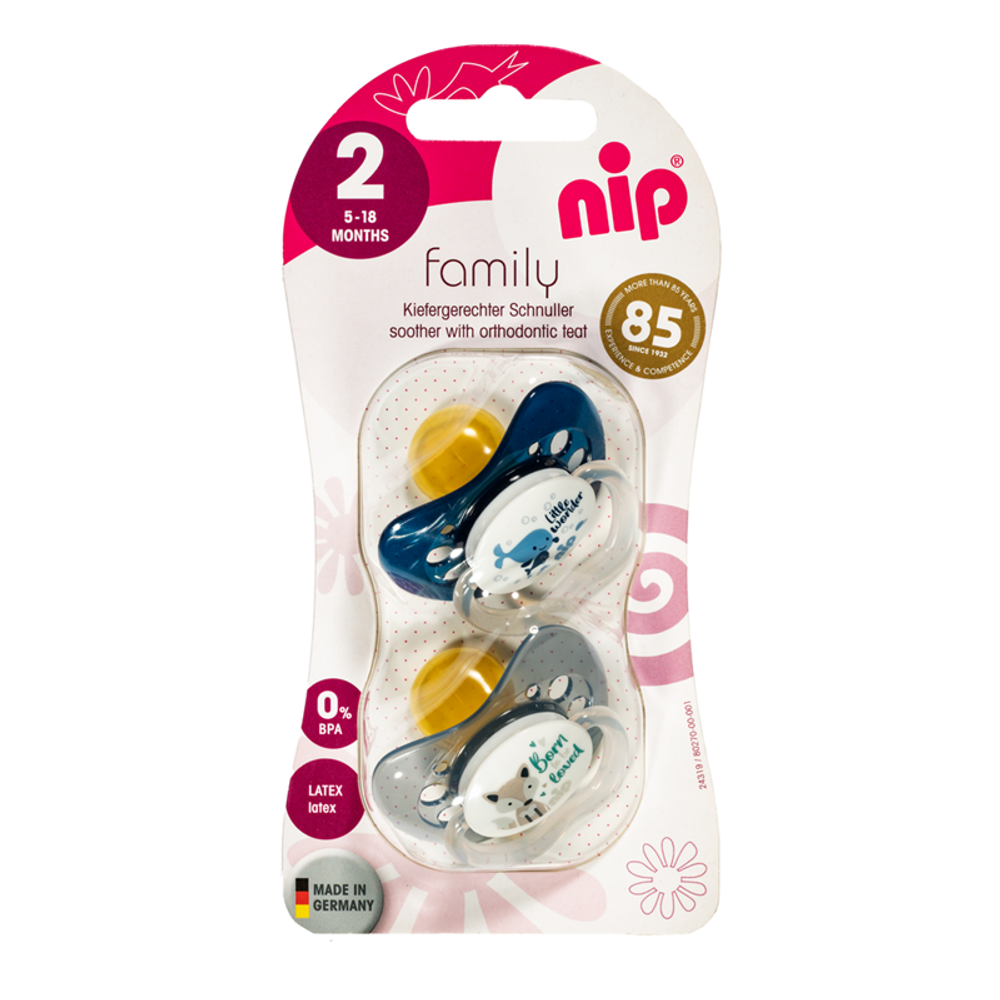 nip® Duda varalica Family 5-18mj (veličina 2) - Lateks, 2kom Plava slika 1