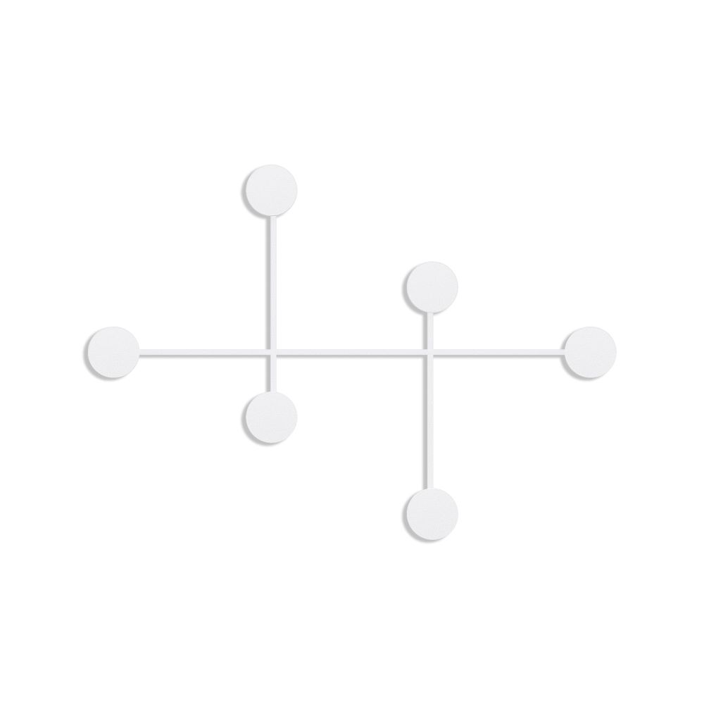 Metal wall hook Dama-B, colour: white slika 4