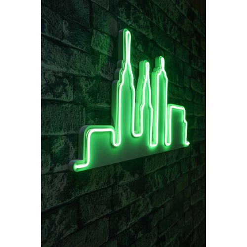 Wallity Ukrasna plastična LED rasvjeta, City Skyline - Green slika 1