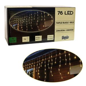 76 LED, zavjesa, 2x0,5 m, funkcije, toplo bijelo svjetlo