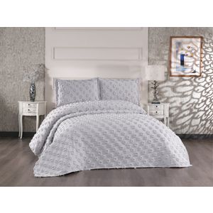 Hayal - Grey Grey Double Bedspread Set