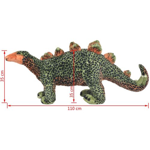 Stojeća plišana igračka stegosaur zeleno-narančasti XXL slika 16