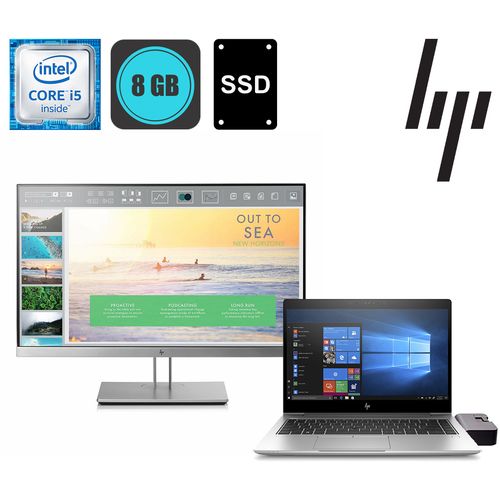 HP EliteBook 840 G5,  i5-8365U + HP EliteDisplay E243 + Docking station - rabljeni uređaj slika 1