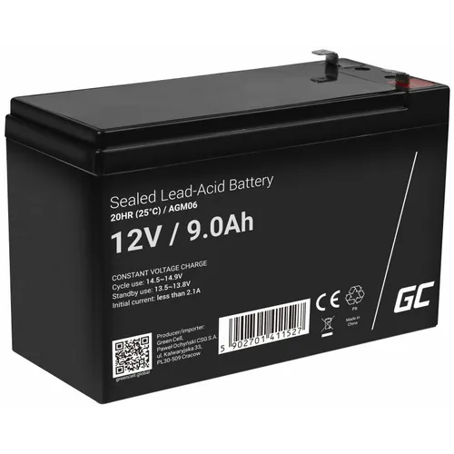 Baterija Green Cell AGM06, 12V, 9Ah, VRLA, bez održavanja slika 1