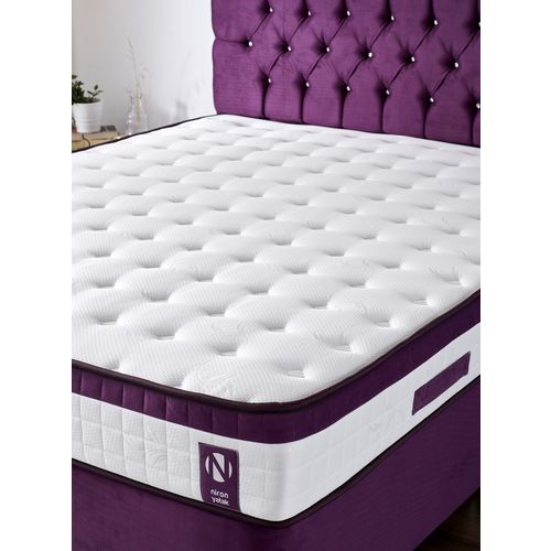 Woody Fashion Madrac, Bijela boja Ljubičasta, Purple 160x200 cm Double Size Padded Soft Mattress slika 5