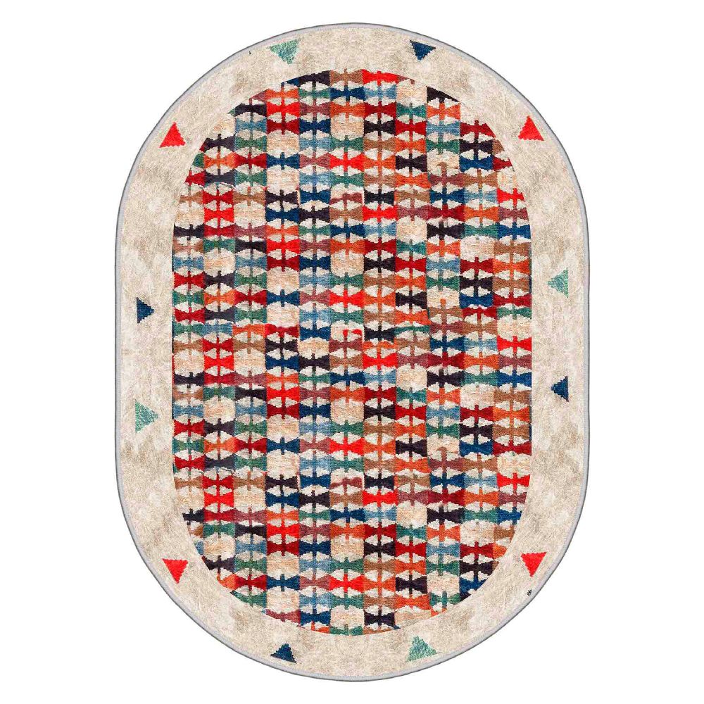 Elegantni Tepih WOOKECE275 u Bež, Zelenoj, Crvenoj i Crnoj Boji (160 x 230 cm) slika 2