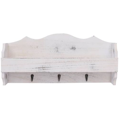 284231 Wall Mounted Coat Rack White 50x10x23 cm Wood slika 26