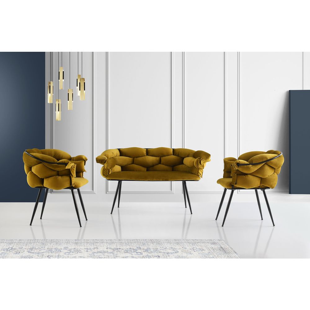 Set Sofe Balon - 2138 Ocher Black slika 1