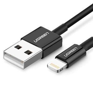 Kabel UGREEN, Lightning na USB 2.0 A (M), crni, 2m