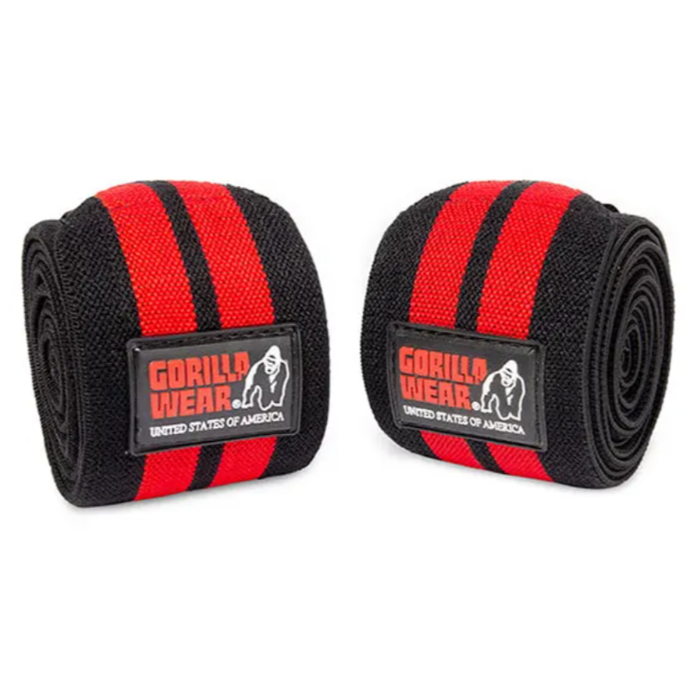 Gorilla Wear Steznici za koljena 200cm - Crno/Crveni, 2kom slika 2