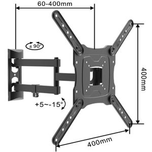 Zglobni TV nosac 17"- 55"do 30kg Vesa 400*400