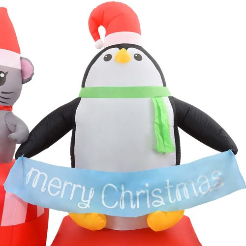 Božićni pingvin i miš na napuhavanje na vlaku LED IP44 350 cm slika 16
